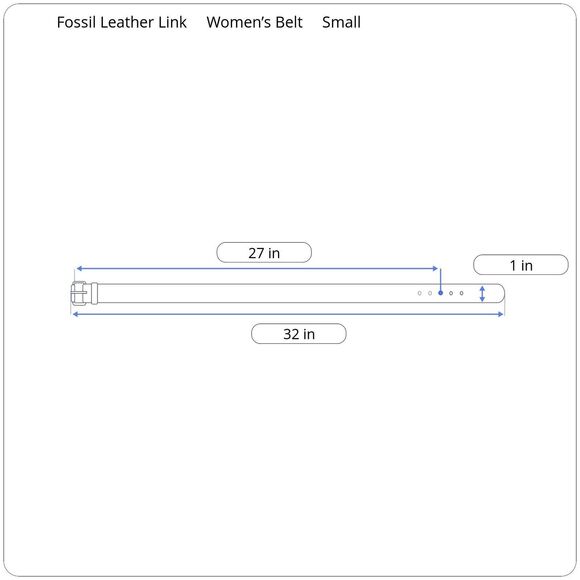 FOSSIL Multi-Color Link Leather Belt  Gold Buckle Women’s Small 24”-28” Waist - Picture 7 of 7